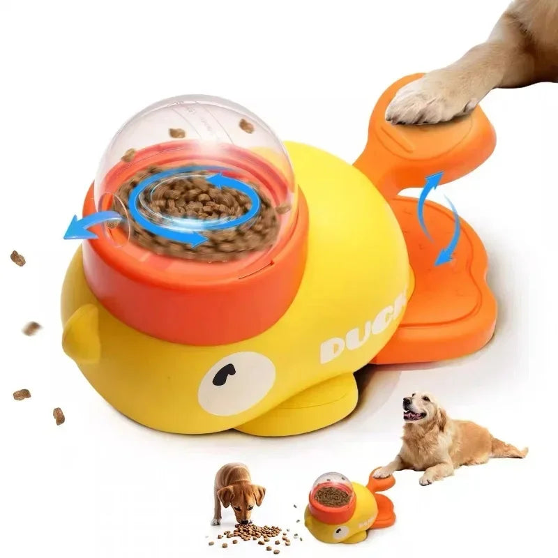 Duck Dog Puzzle Feeder - Interactive Slow Feeder Dog Toy