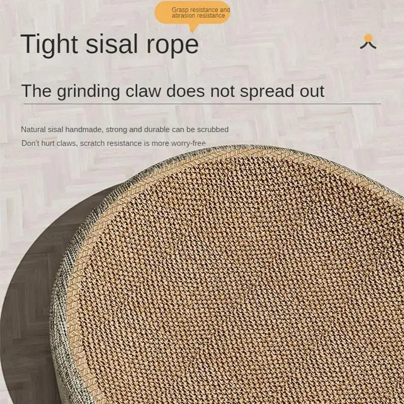Sisal Cat Scratcher Bed - 2 in 1 Oval Cat Scratching Lounge
