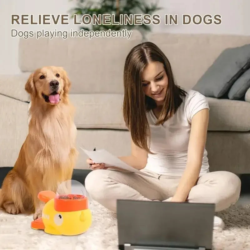 Duck Dog Puzzle Feeder - Interactive Slow Feeder Dog Toy