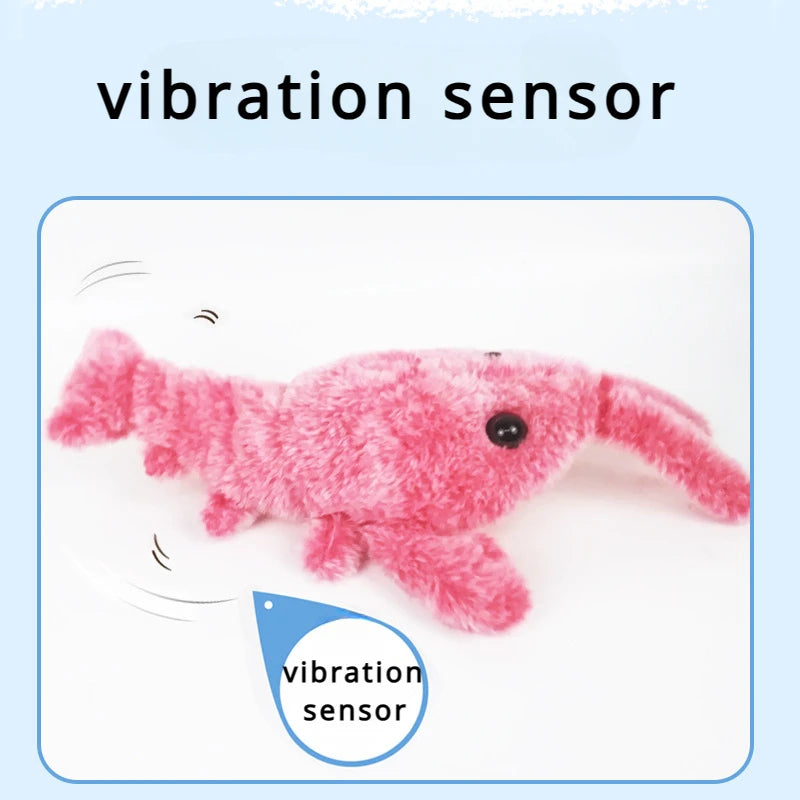 Electric Jumping Shrimp Cat Toy - Interactive Moving Kicker