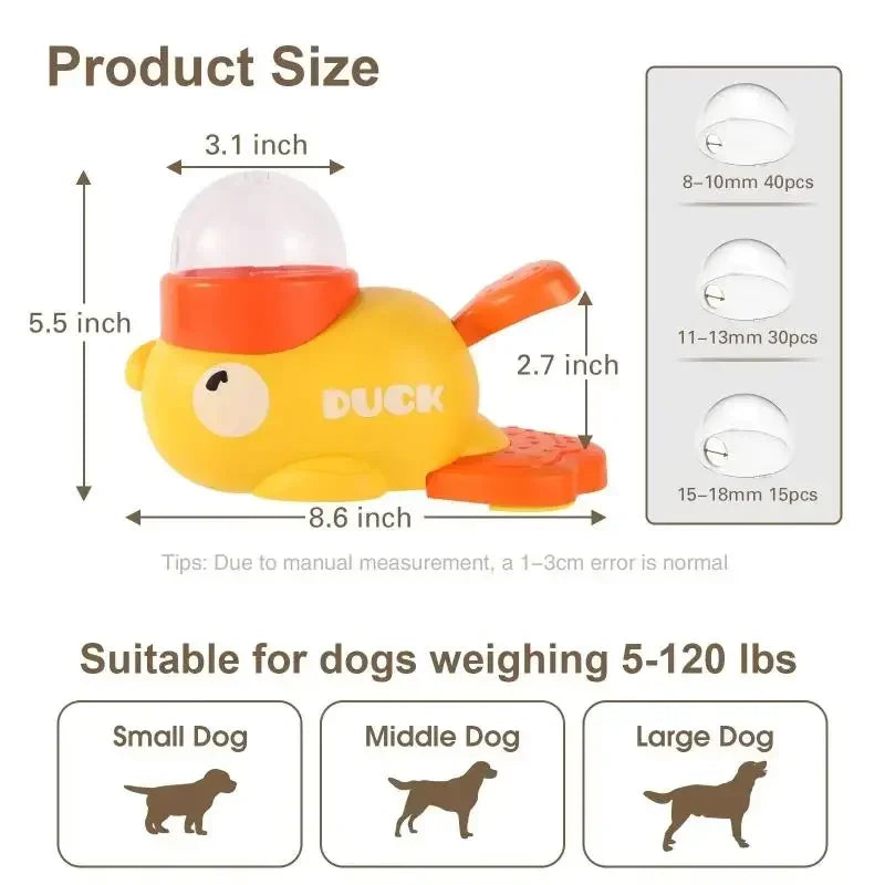 Duck Dog Puzzle Feeder - Interactive Slow Feeder Dog Toy