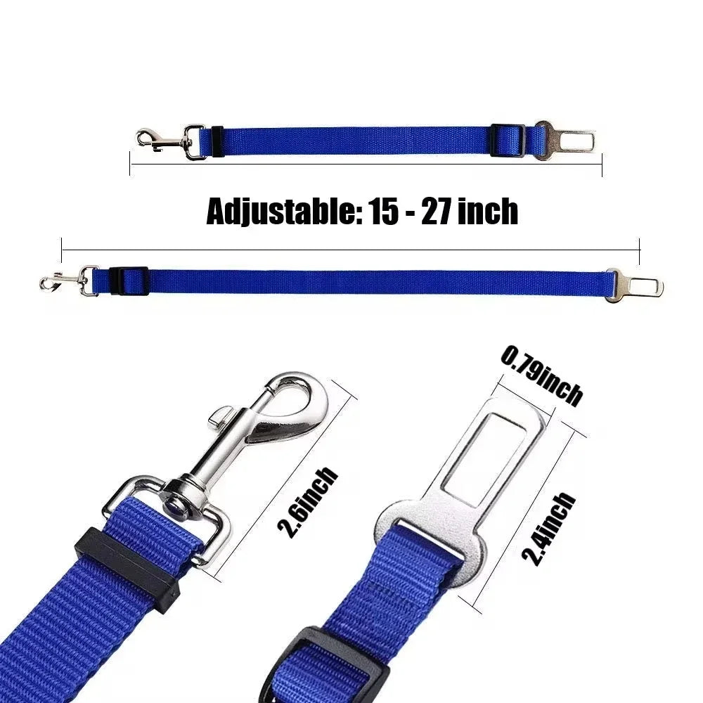 Dog Seat Belt for Car - Adjustable Pet Safety Belt Leash