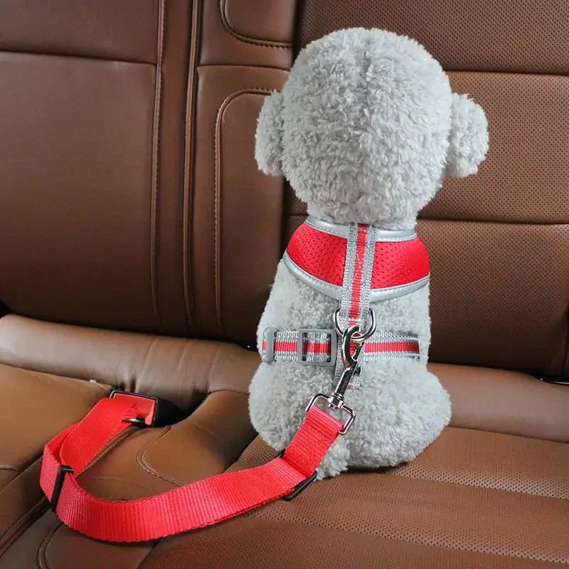 Dog Seat Belt for Car - Adjustable Pet Safety Belt Leash