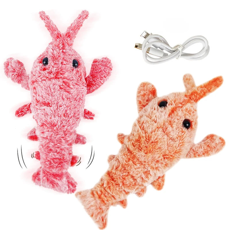 Electric Jumping Shrimp Cat Toy - Interactive Moving Kicker
