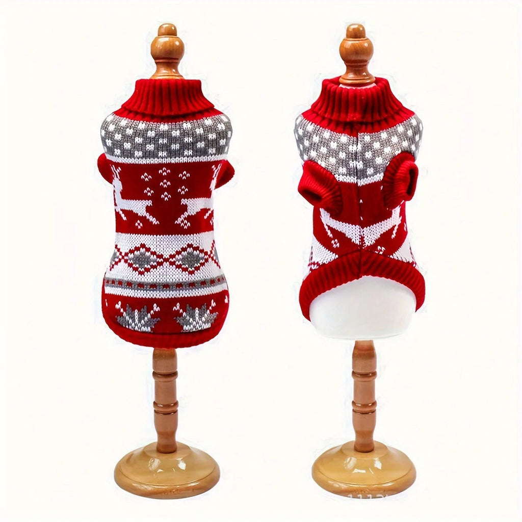 Dog Christmas Sweater - Knitted Holiday Sweater Small Dogs