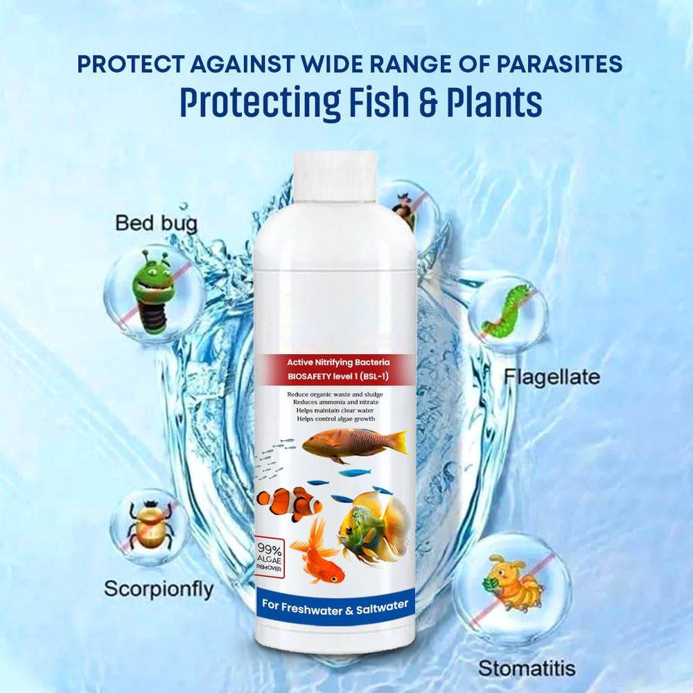 Fish Tank Cleaner Liquid 3 Pack - Aquarium Water Cleaner