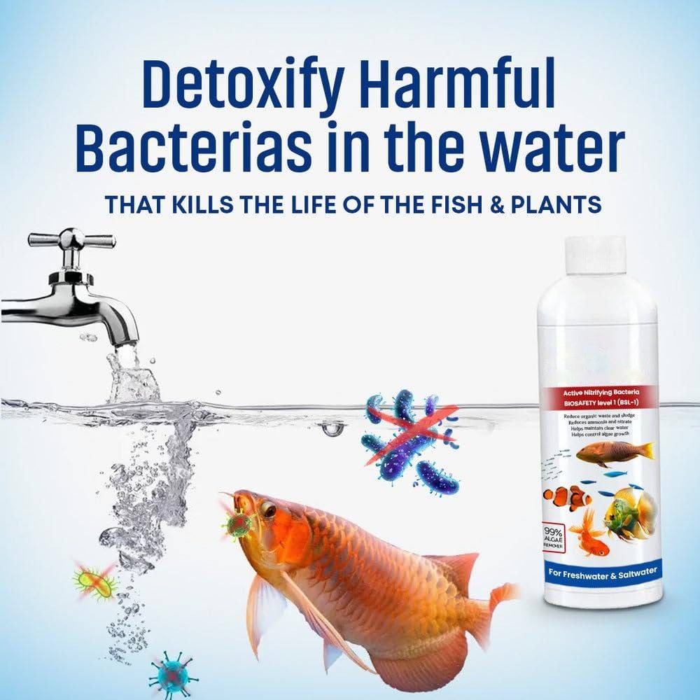 Fish Tank Cleaner Liquid 3 Pack - Aquarium Water Cleaner