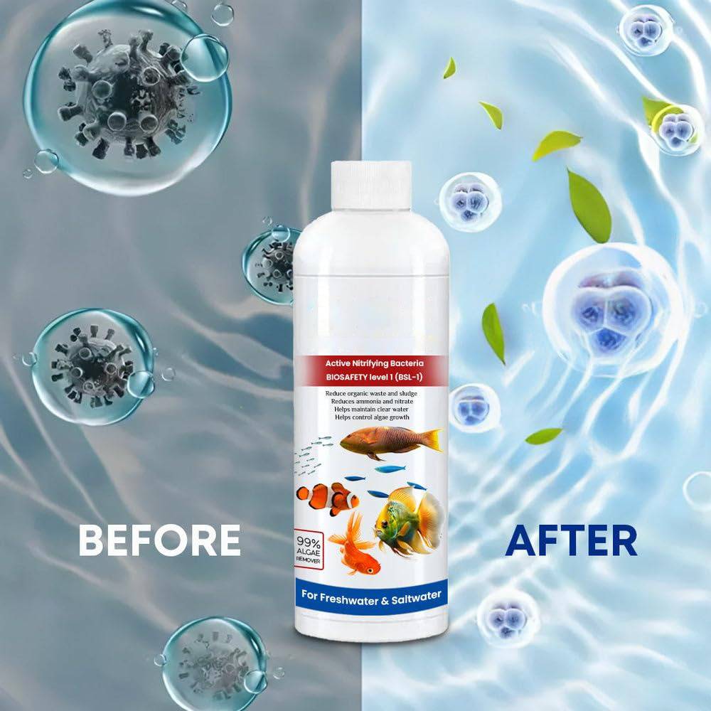 Fish Tank Cleaner Liquid 3 Pack - Aquarium Water Cleaner