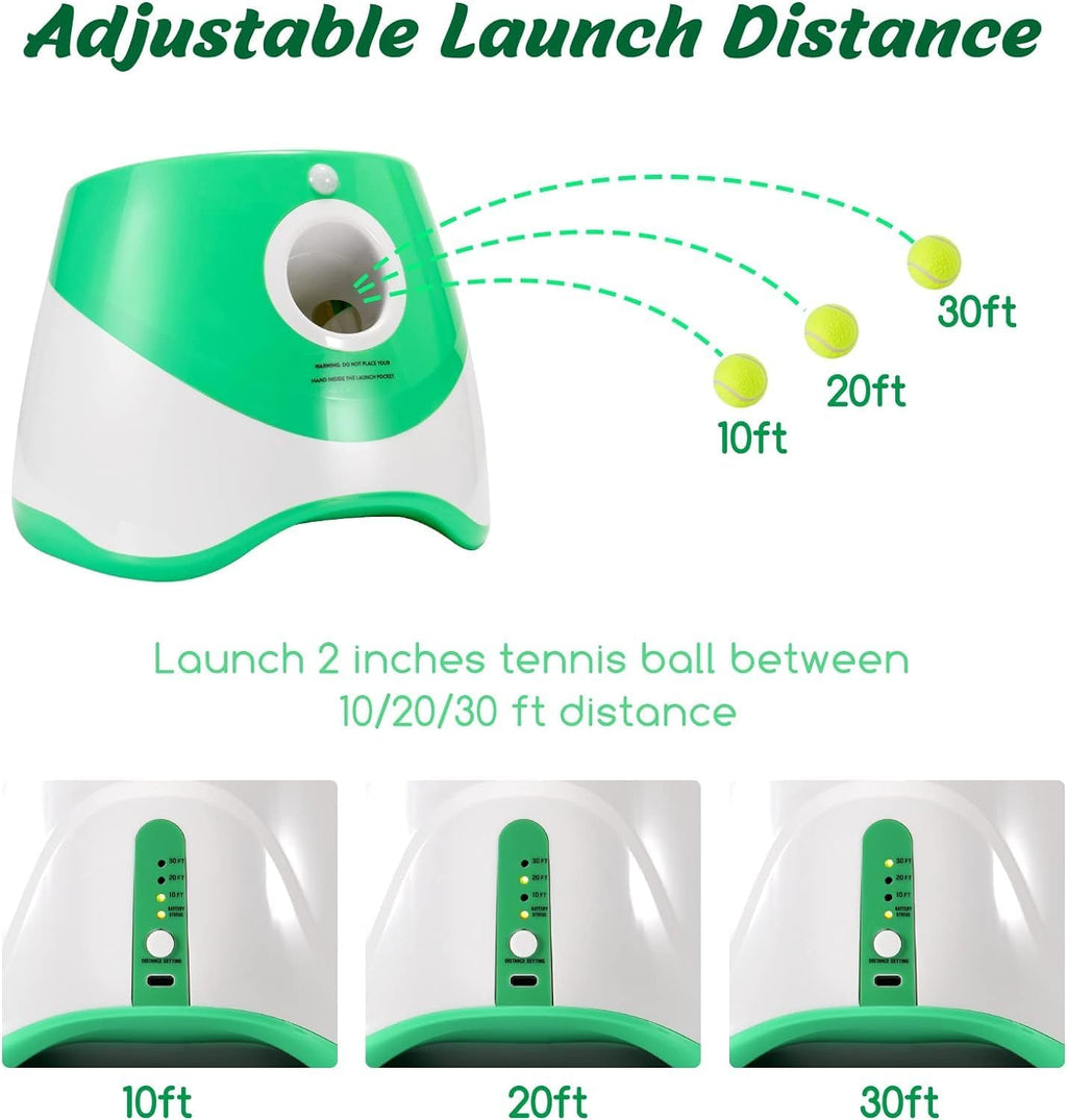 Automatic Ball Launcher for Dogs - 3 Distance Ball Thrower
