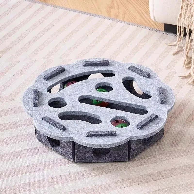 Interactive Cat Puzzle Toy Box - Felt Hide and Seek Cat Toy