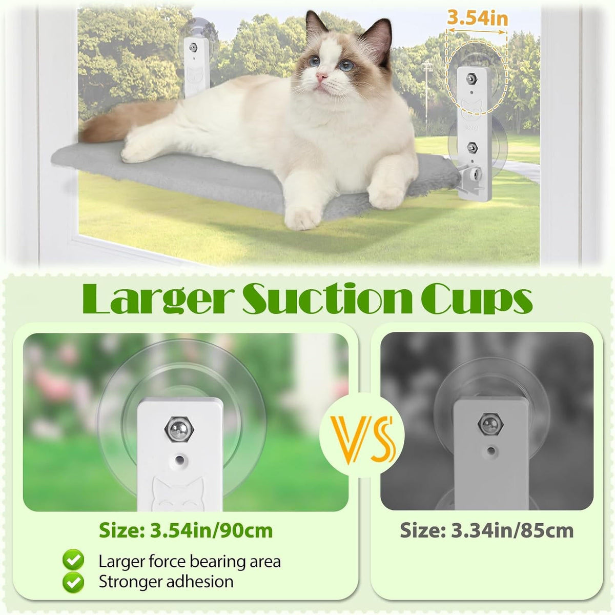 Cat Window Hammock - Window Mounted Cat Bed Perch