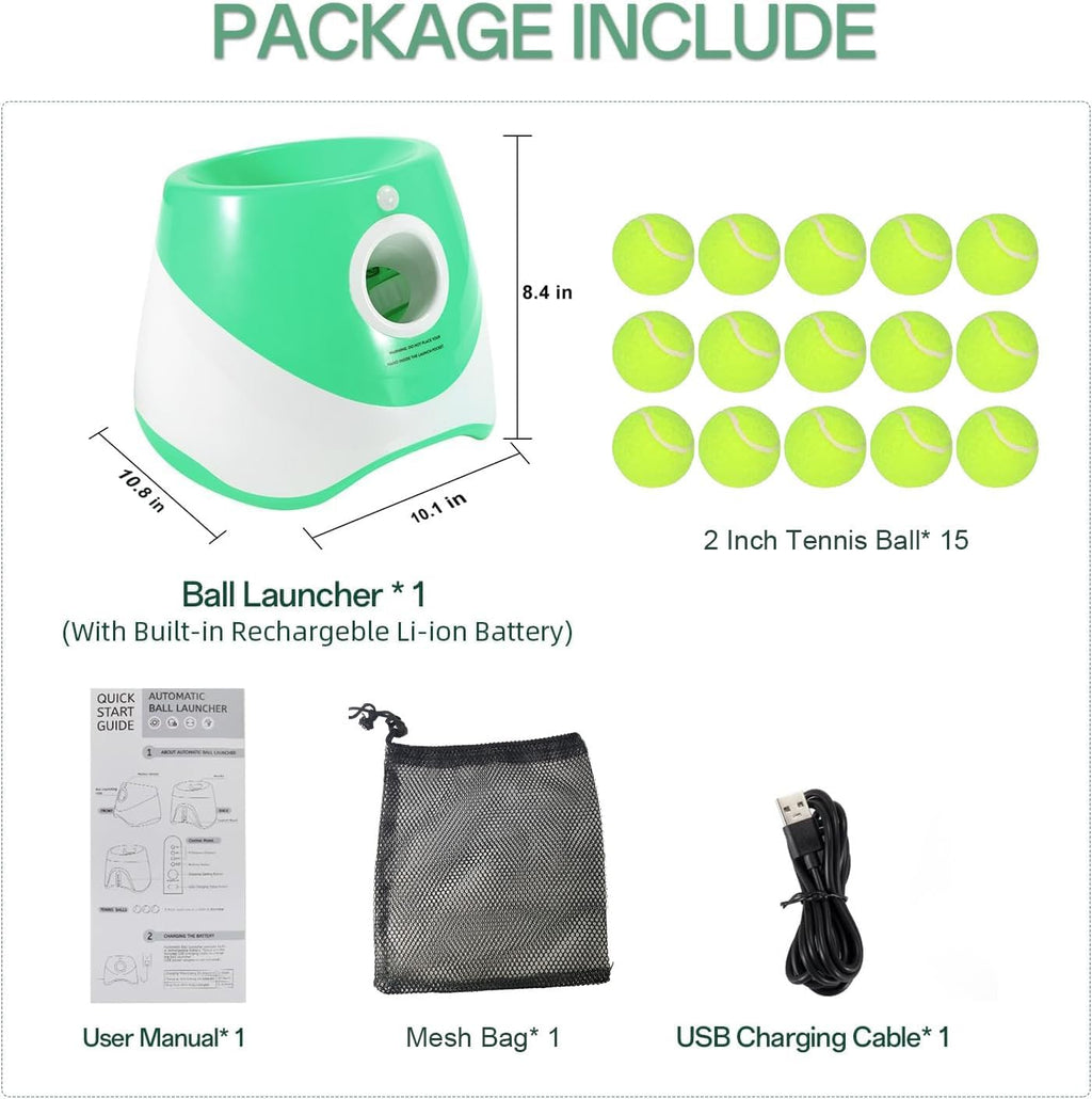 Automatic Ball Launcher for Dogs - 3 Distance Ball Thrower