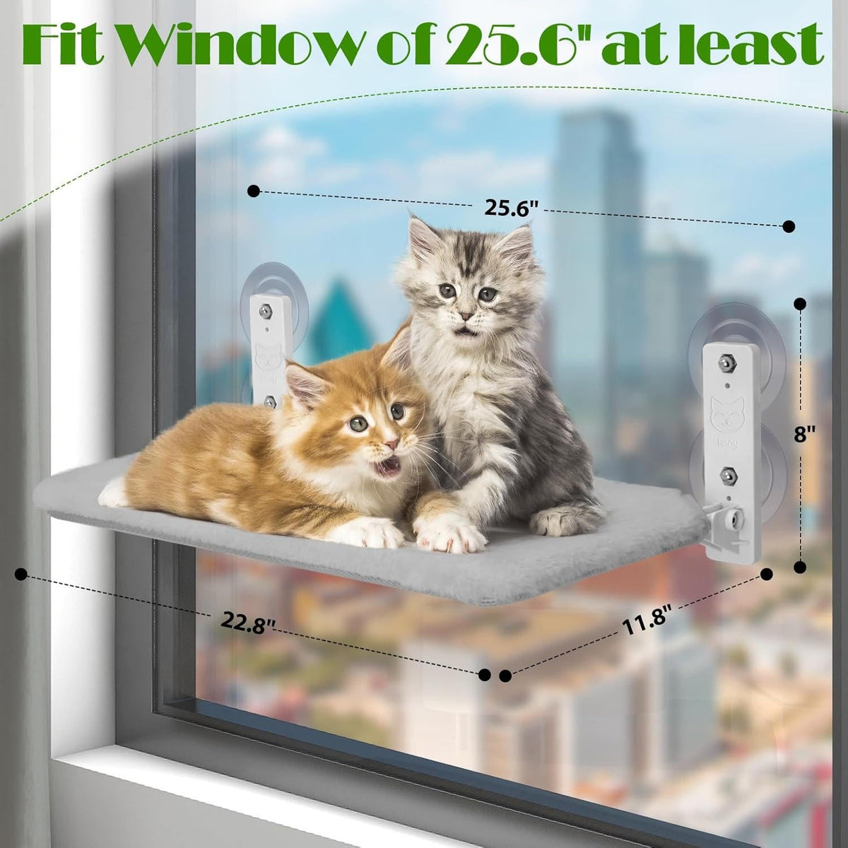 Cat Window Hammock - Window Mounted Cat Bed Perch