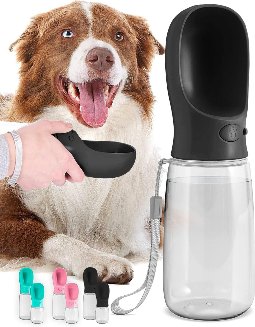Portable Dog Water Bottle 19 oz - Travel Water Dispenser