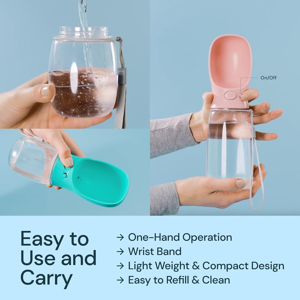 Portable Dog Water Bottle 19 oz - Travel Water Dispenser