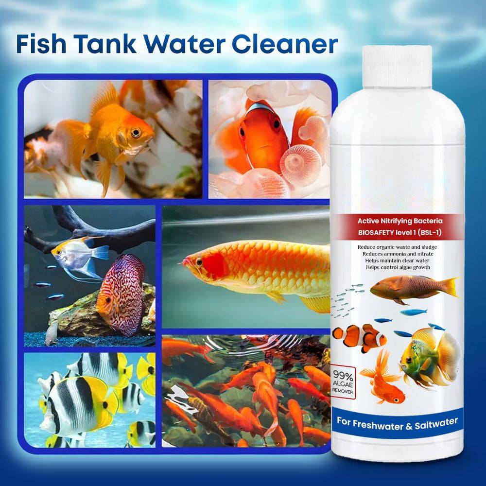 Fish Tank Cleaner Liquid 3 Pack - Aquarium Water Cleaner