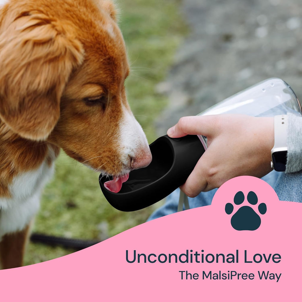 Portable Dog Water Bottle 19 oz - Travel Water Dispenser