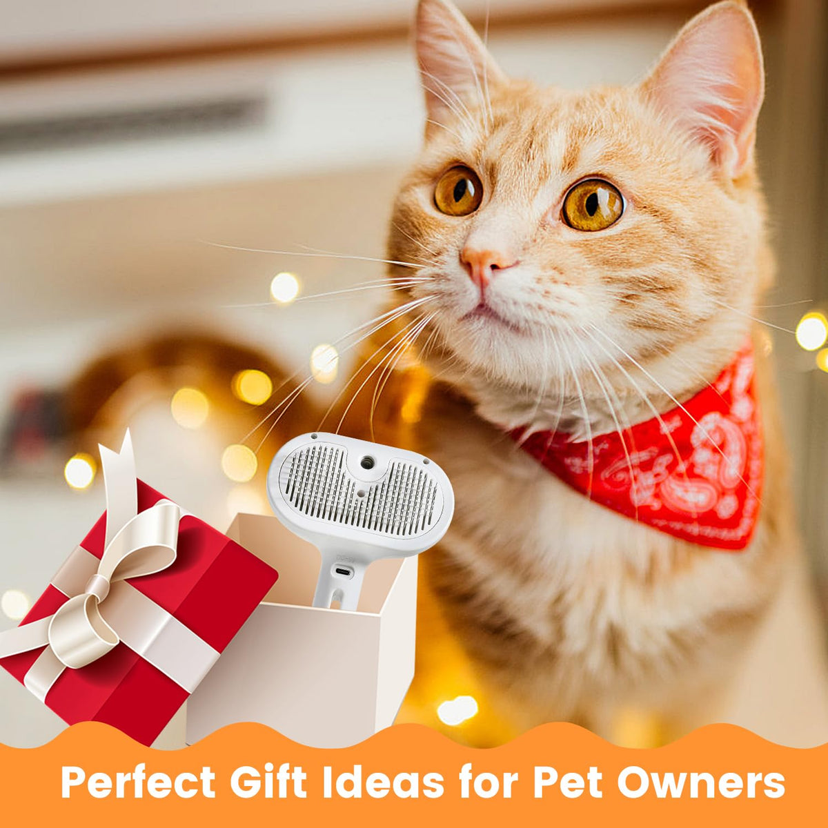 Cat Steam Brush - Pet Spray Grooming Brush for Cats & Dogs