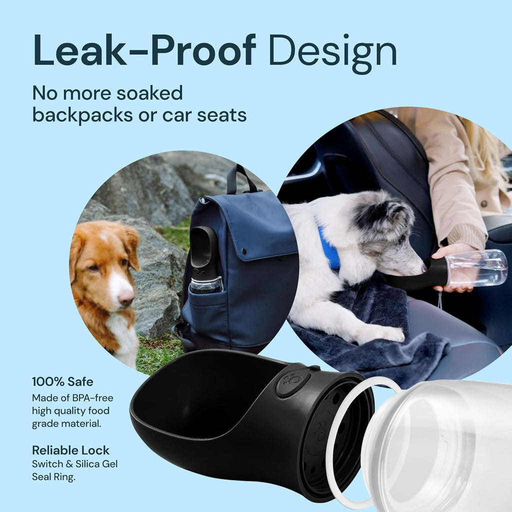 Portable Dog Water Bottle 19 oz - Travel Water Dispenser