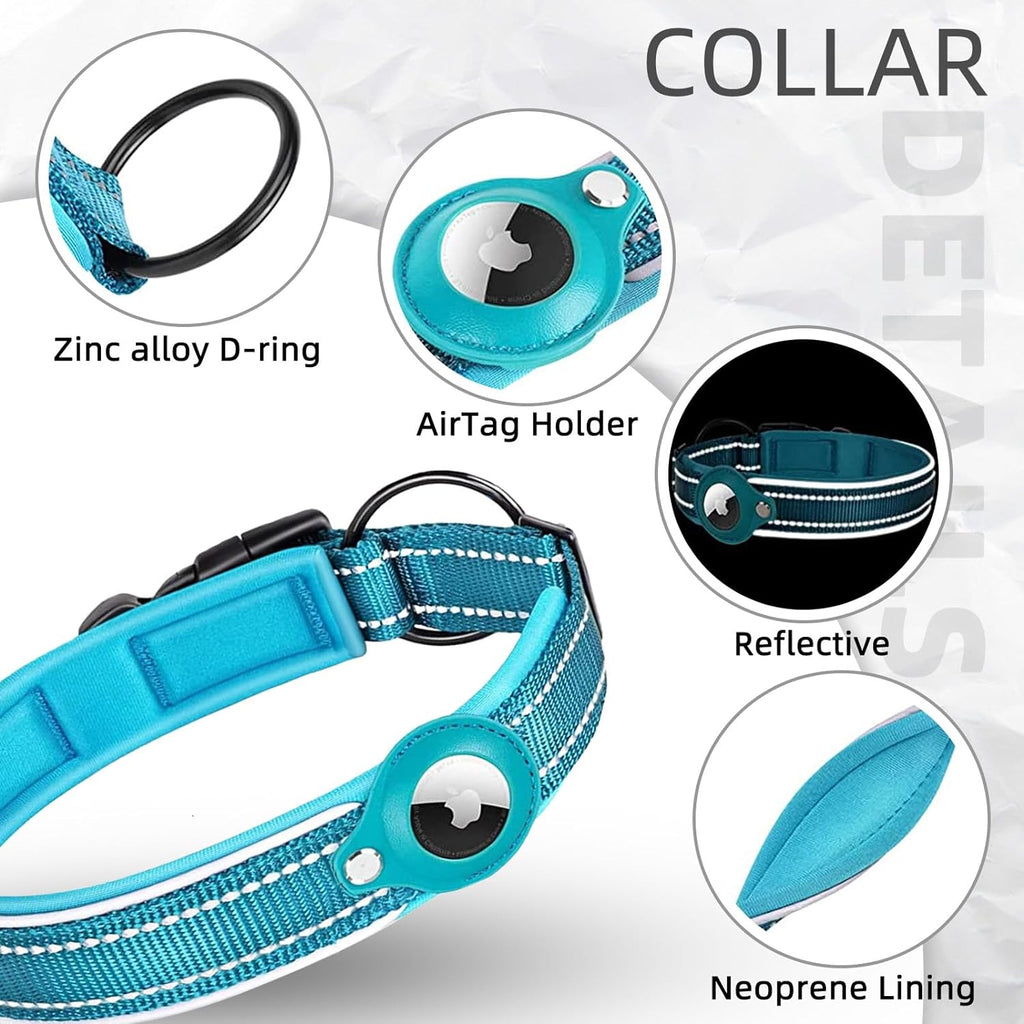 Dog Collar with AirTag Holder - Adjustable Pet Collar