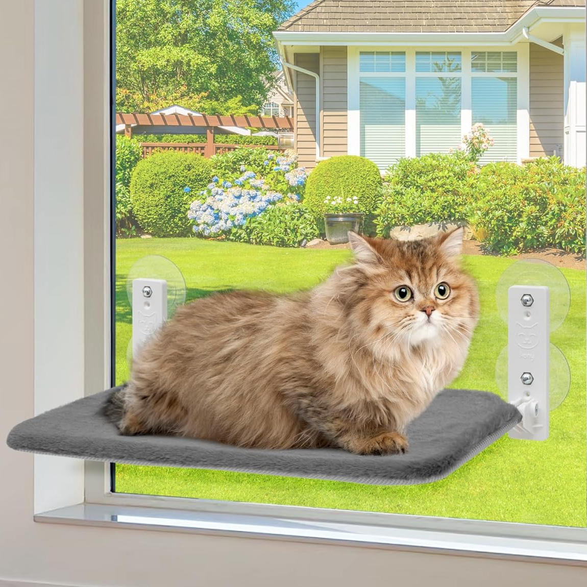 Cat Window Hammock - Window Mounted Cat Bed Perch