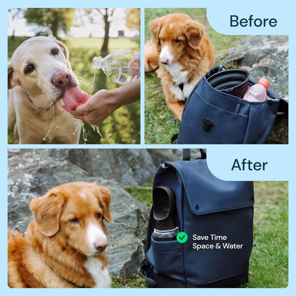 Portable Dog Water Bottle 19 oz - Travel Water Dispenser