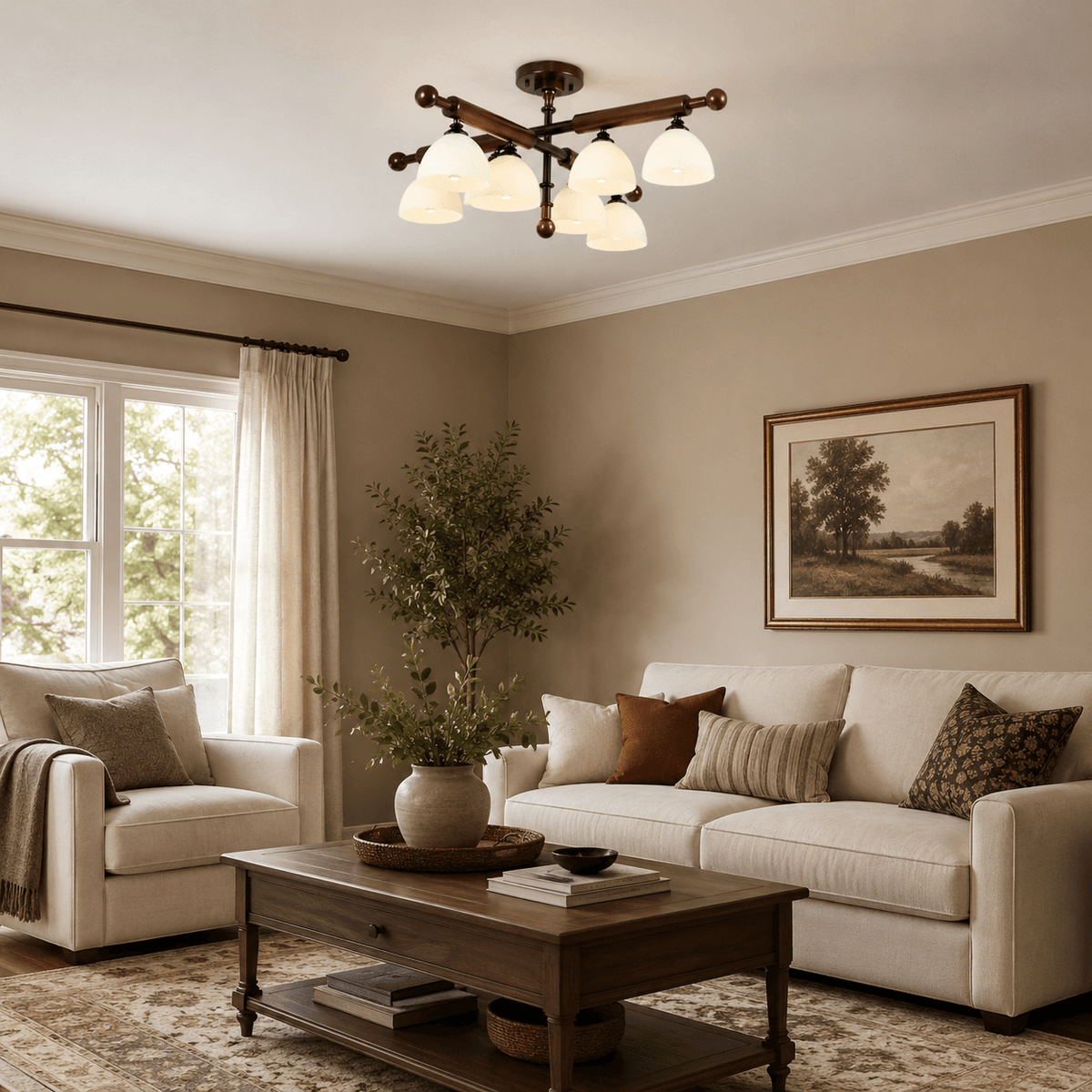 Brenlo Semi Flush Mount Light