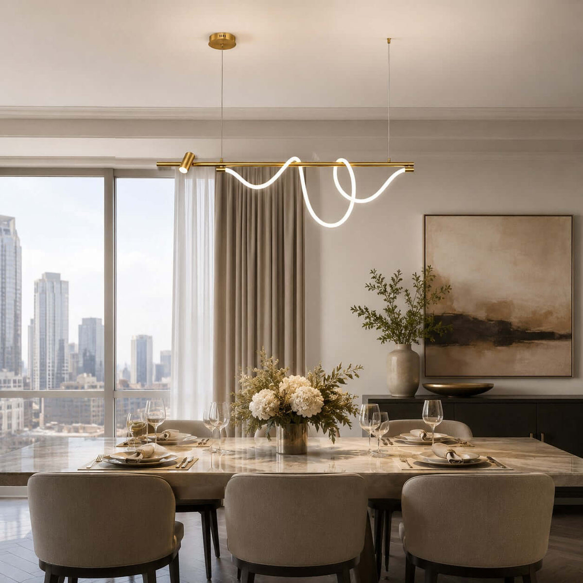 Brisa Linear Chandelier Style B