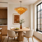 Vellune Art Deco Glass Bedroom Chandelier - Elaren