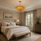 Vellune Art Deco Glass Bedroom Chandelier - Elaren
