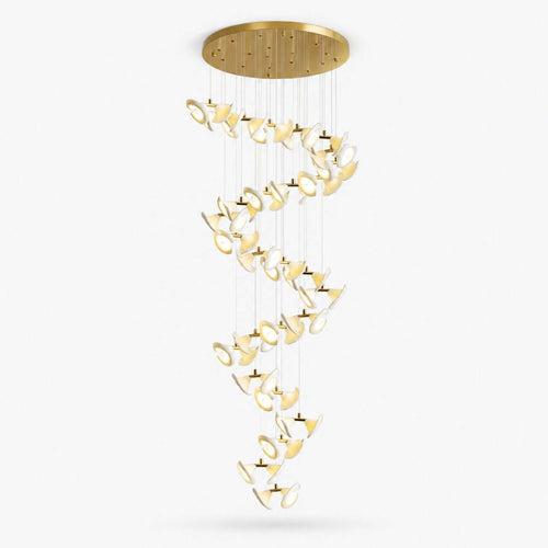 Vellune Art Deco Ceramic Foyer Chandelier - Ellery Stairs
