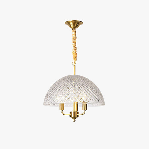 Art Deco Brass & Glass Pendant Light for Kitchen Island & Dining Room - Elvane