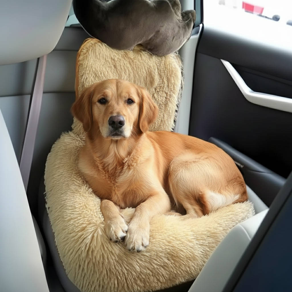 Dog Car Seat Cover Bed - Protective Back Seat Pet Bed