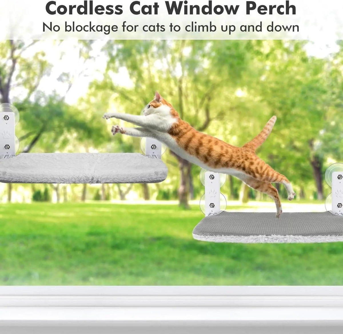 Cat Window Hammock - Window Mounted Cat Bed Perch