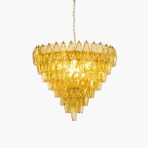 Vellune Art Deco Brass Living Room Chandelier - Loravie