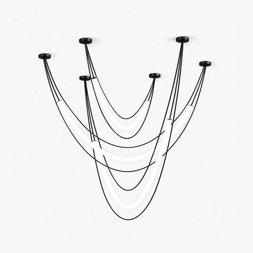 Vellune Art Deco Acrylic Linear Chandelier - Ondine