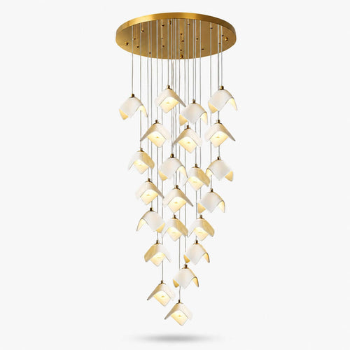 Vellune Art Deco Ceramic Foyer Chandelier - Orlanda
