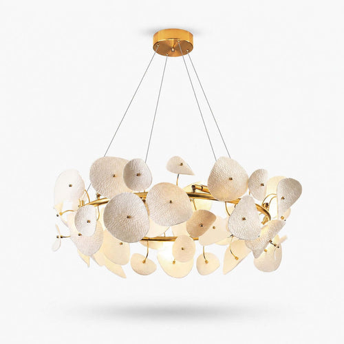 Vellune Art Deco Ceramic Chandelier - Lotus Leaf