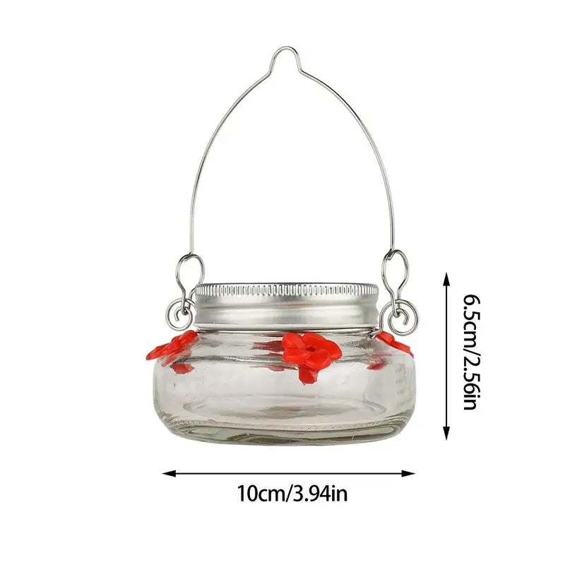 Hummingbird Feeder - Clear Flower Port Outdoor Feeder
