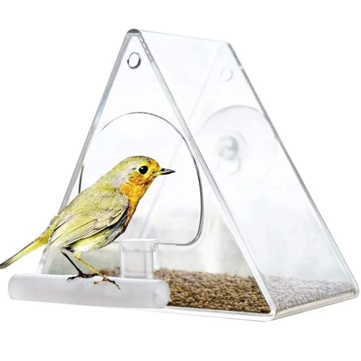 Clear Acrylic Bird Feeder - Hanging Outdoor Garden Feeder