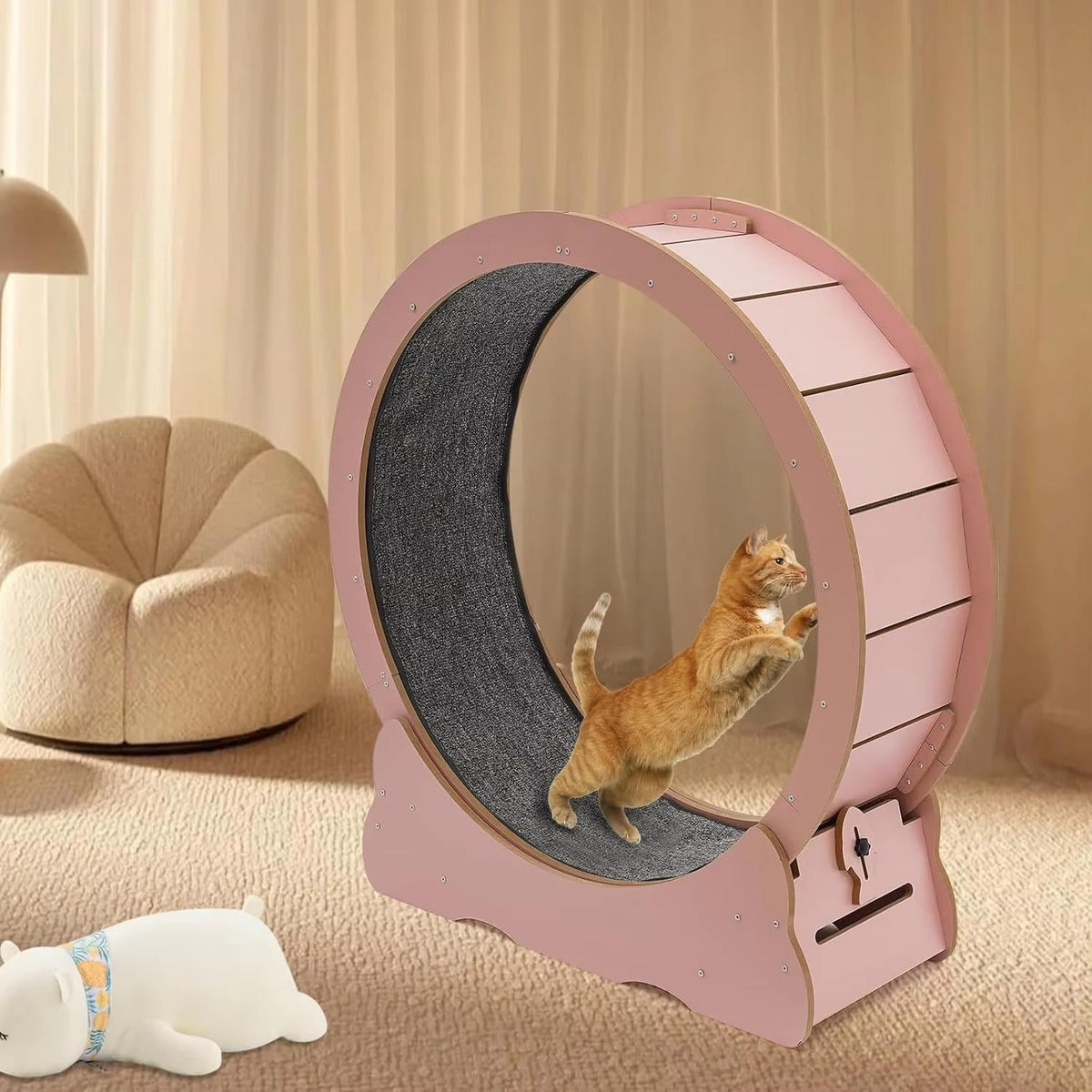 Cat Exercise Wheel - Indoor Cat Treadmill Running Wheel