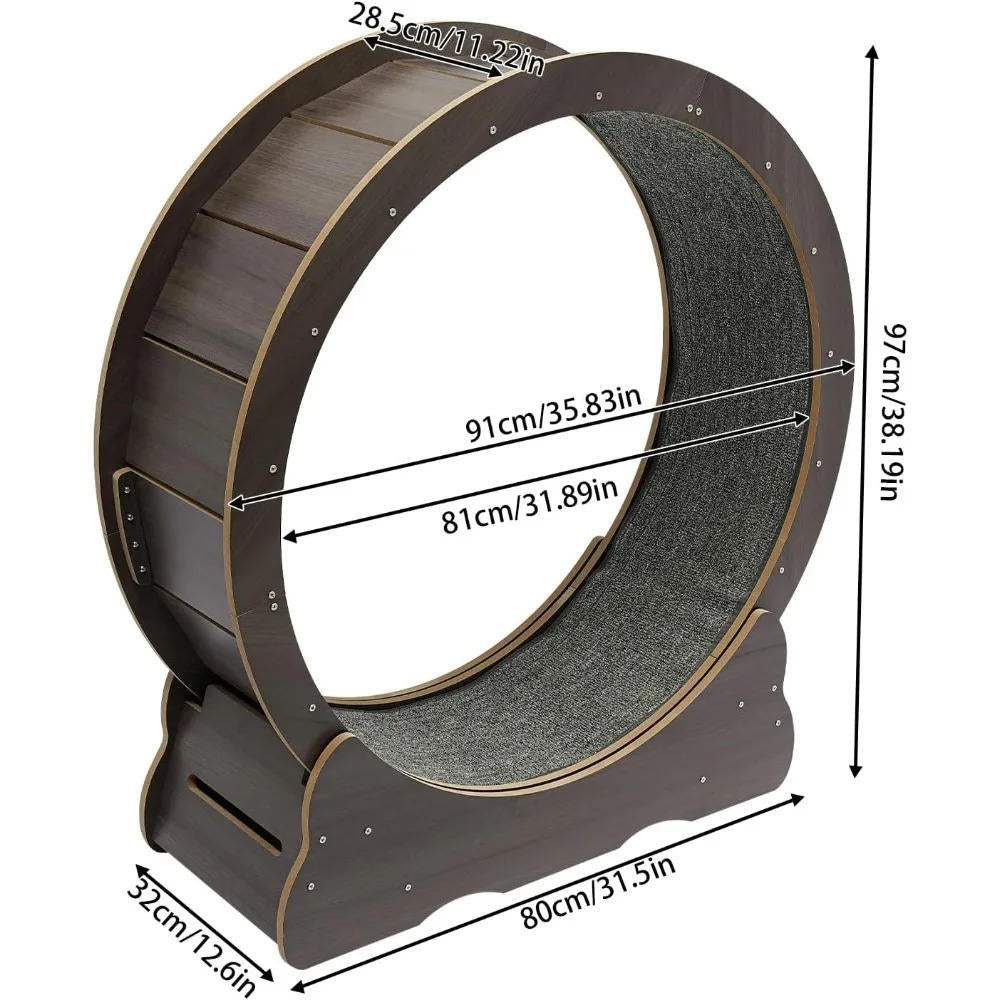 Cat Exercise Wheel - Indoor Cat Treadmill Running Wheel