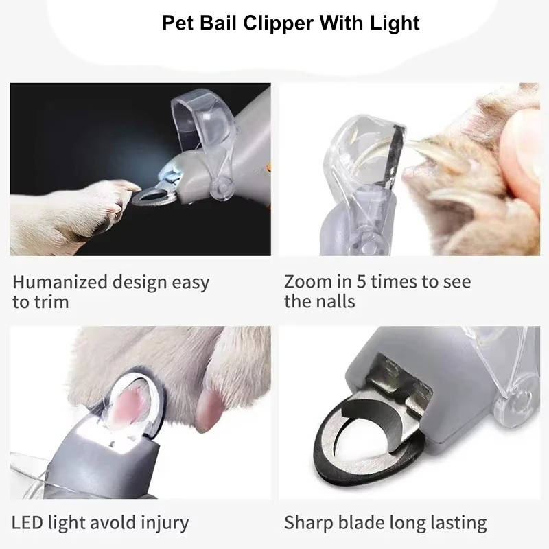 Pet Nail Clipper with LED Light - Dog & Cat Nail Trimmer