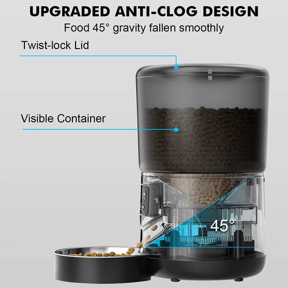 Smart Pet Feeder - Automatic Food Dispenser Cats & Dogs