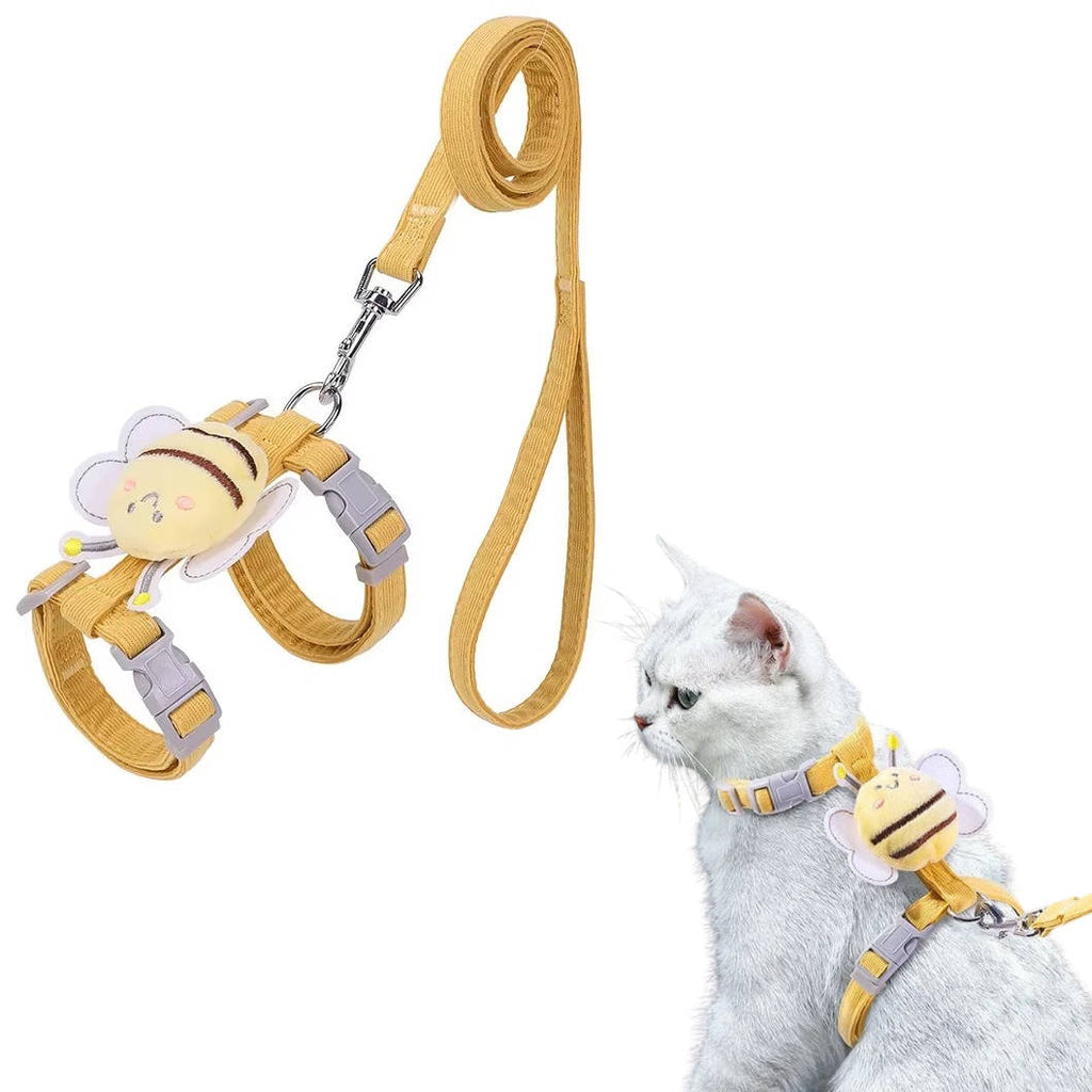 Cat Harness and Collar Set - Adjustable Cat Walking Harness