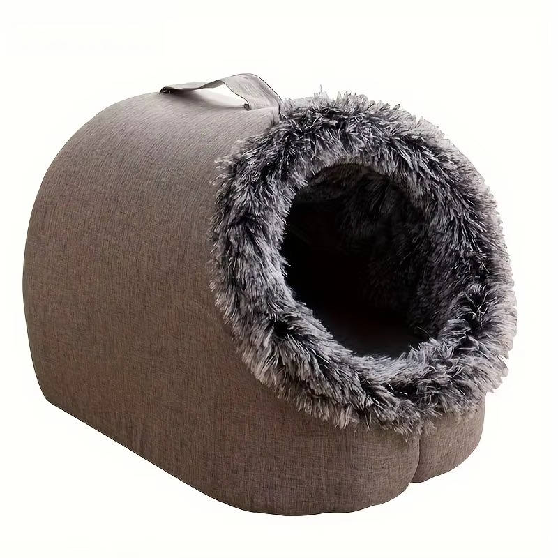 Winter Cat Bed - Warm Cozy Bed for Indoor Cats & Kittens