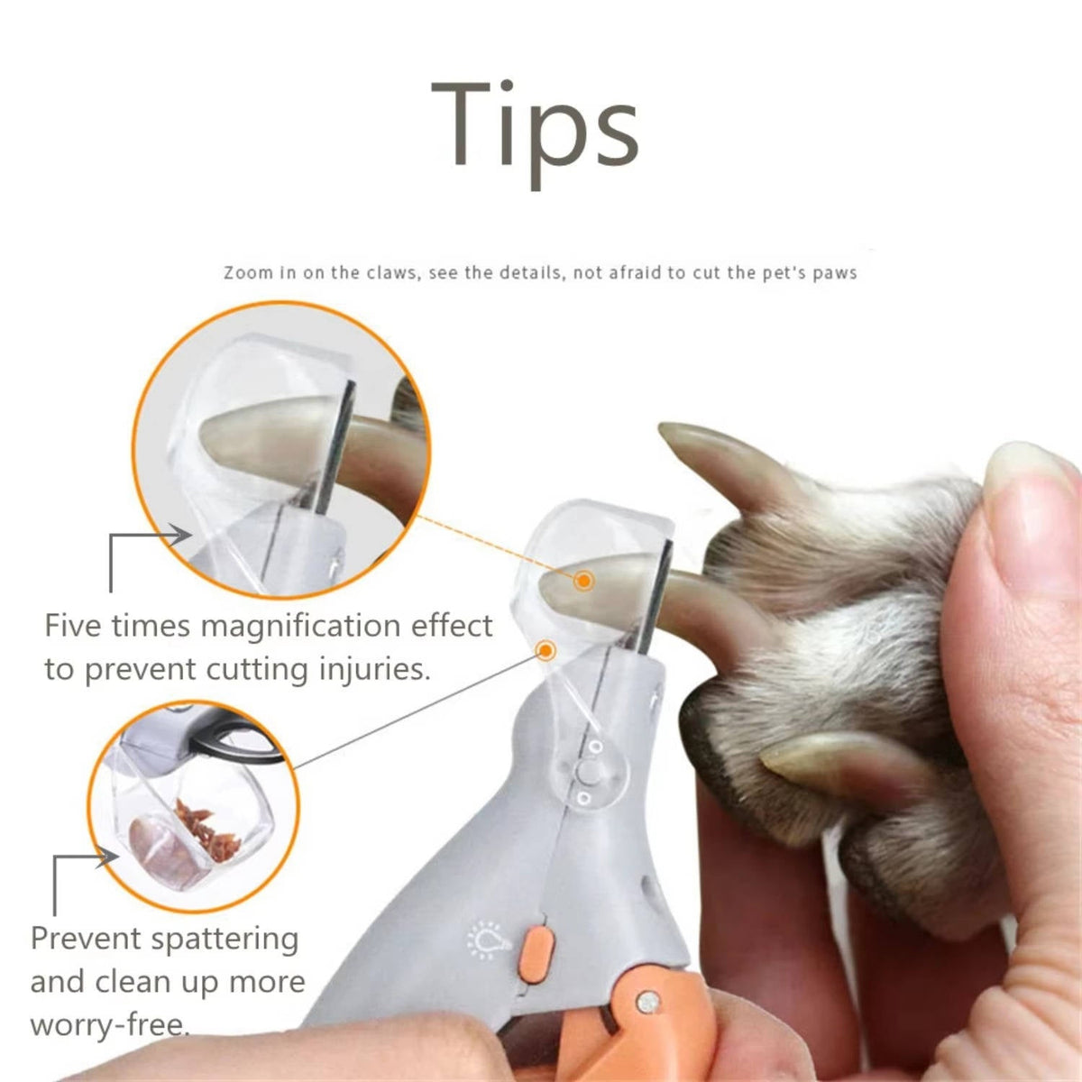Pet Nail Clipper with LED Light - Dog & Cat Nail Trimmer