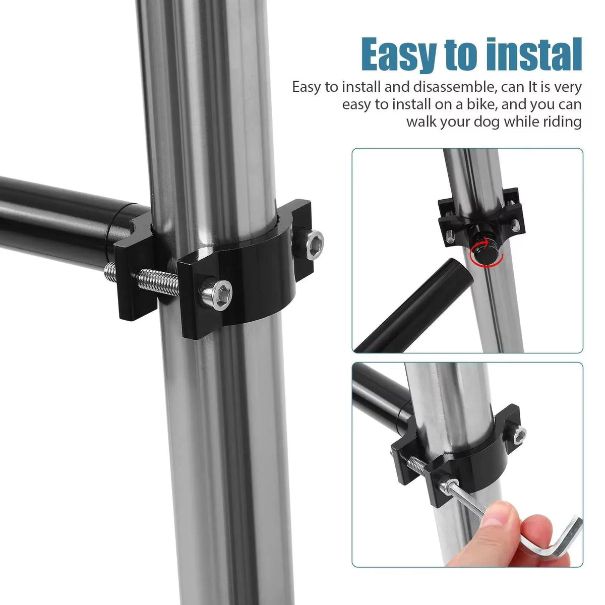 Dog Bike Leash - Hands Free Bicycle Dog Tow Attachment