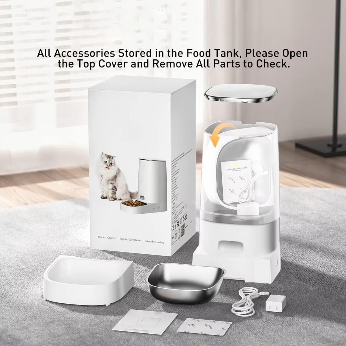 Automatic Cat Feeder - Timed Pet Food Dispenser for Cats