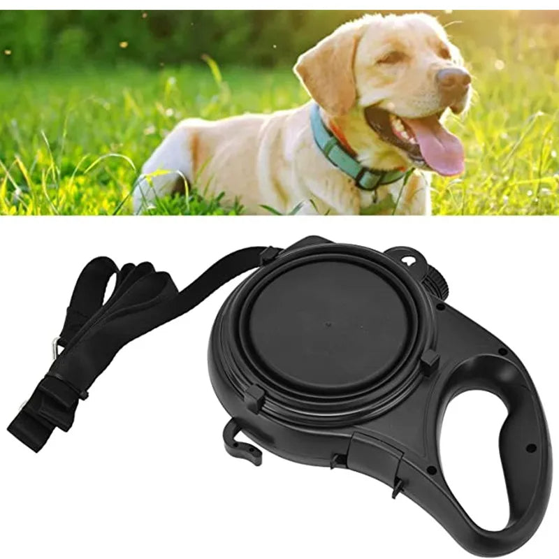 Dog Leash with Water Bottle & Bowl - 4 in 1 Walking Leash